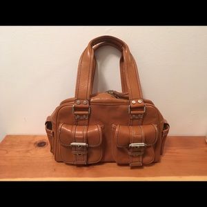 Michael Kors Buckle Tan Satchel